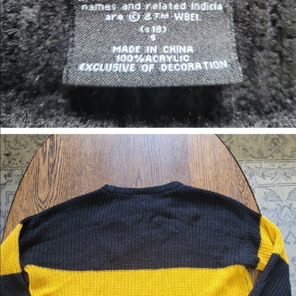 Harry Potter Hufflepuff Quidditch Sweater Size Sm - Picture 3 of 4
